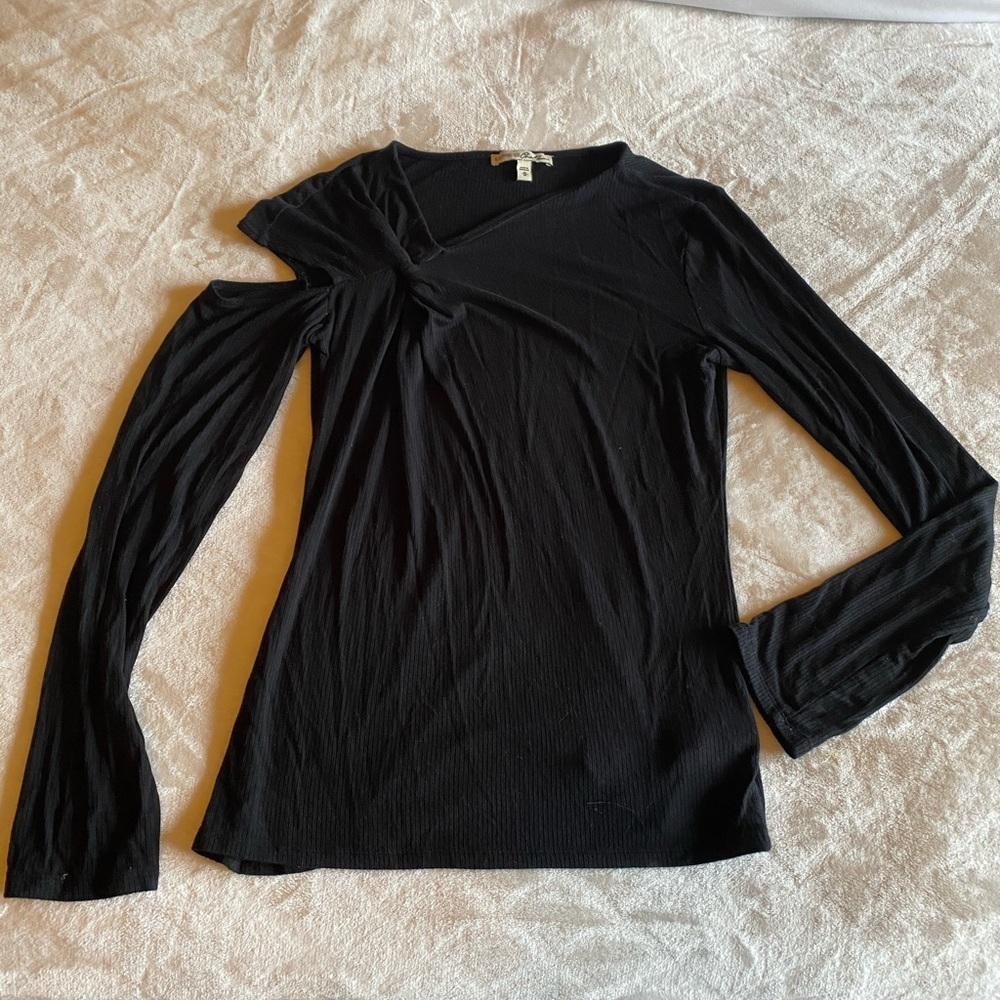 Black Cutout Top